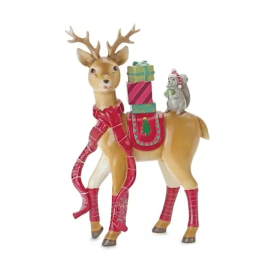 10" Deer & Squirrel Figurine {1}