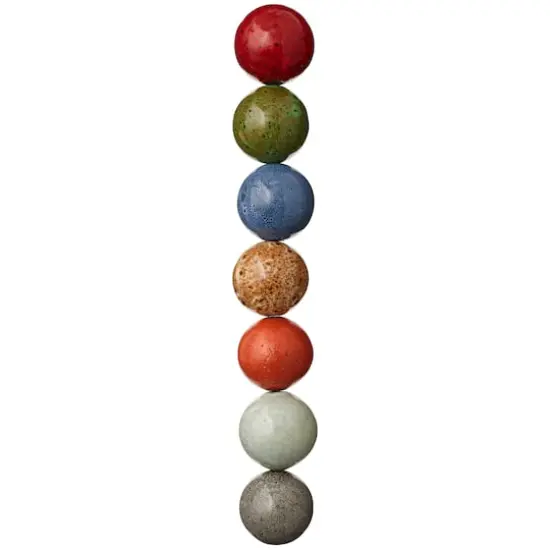 Multicolor Ceramic Round Beads, 24mm by Bead Landing&trade; {4}