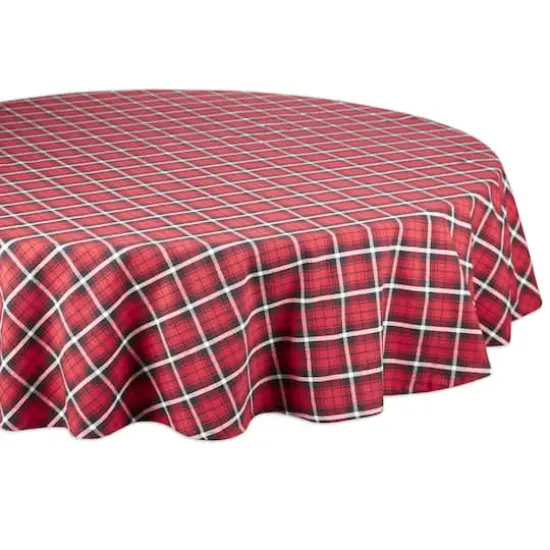 DII&reg; 70" Glad Tidings Plaid Tablecloth {1}