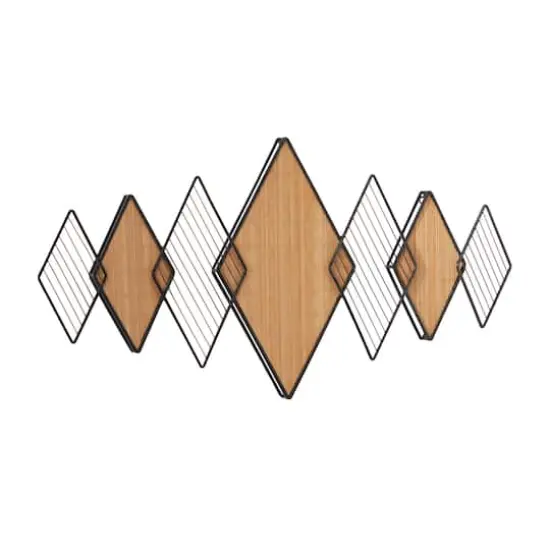 Brown Bamboo Modern Wall Decor, 42" x 2" x 22" {3}