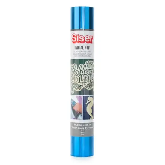 Siser&reg; Metal Heat Transfer Vinyl, 36" Blue {1}