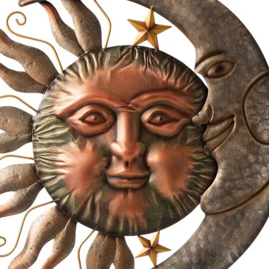 Glitzhome&reg; 3ft. Metal Sun & Moon Yard Stake or Wall D&eacute;cor {8}