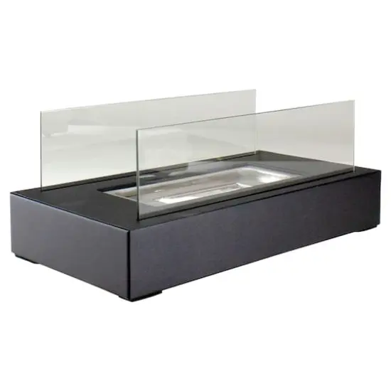 13.75" Bio Ethanol Ventless Portable Tabletop Fireplace with Flame Guard {5}