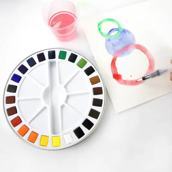 Watercolor Half-Pan Set with Water Brush by Artist's Loft&trade; {3}