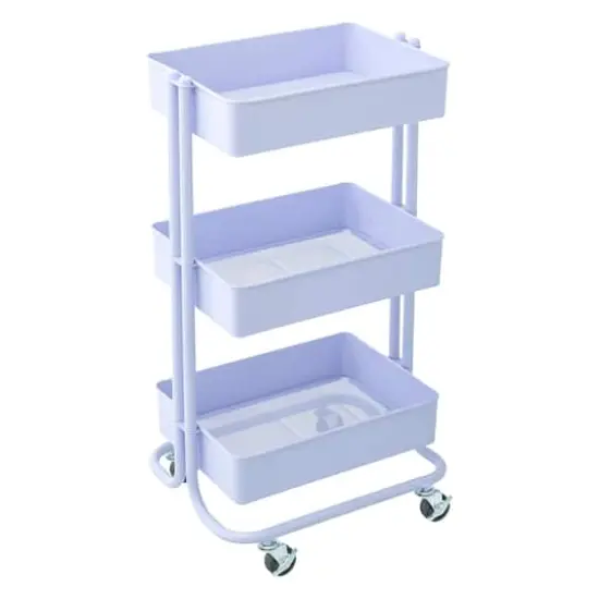 Lexington 3-Tier Rolling Cart by Simply Tidy&reg; Lilac {1}