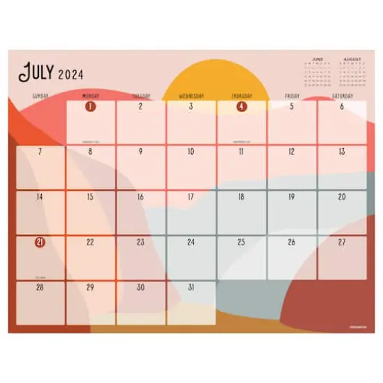 TF Publishing 2024-2025 Large Landscapes Desk Pad Calendar {1}