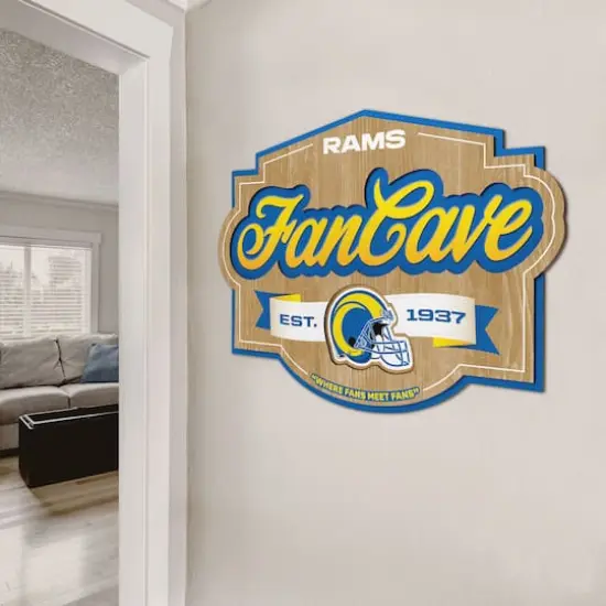 NFL Fan Cave Sign Los Angeles Rams {4}