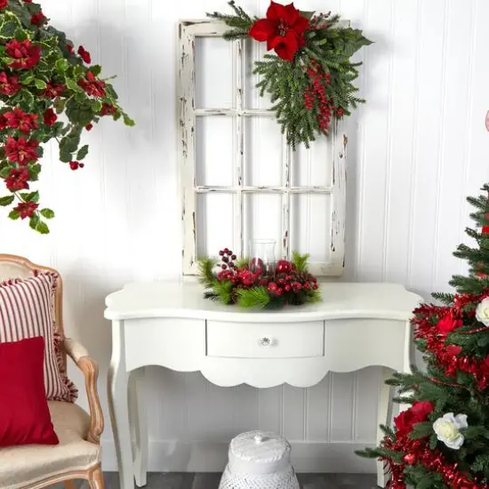 16" Holiday Candelabrum Artificial Arrangement {7}