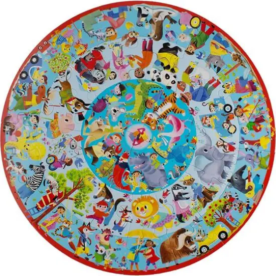 eeBoo Good Deeds 36 Piece Giant Round Jigsaw Puzzle {1}