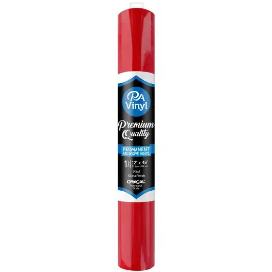 PA Vinyl Gloss Permanent Adhesive Vinyl Red {1}