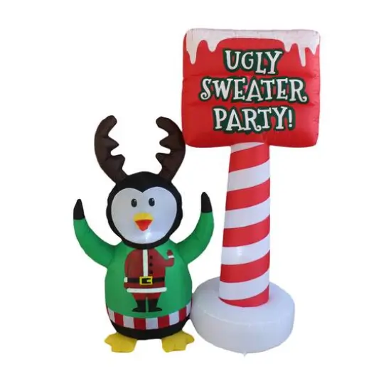 5ft. Inflatable Santa's Doggy Dare {1}