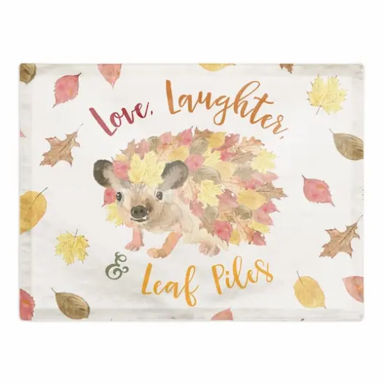 Leaf Hedgehog Cotton Twill Placemat {1}