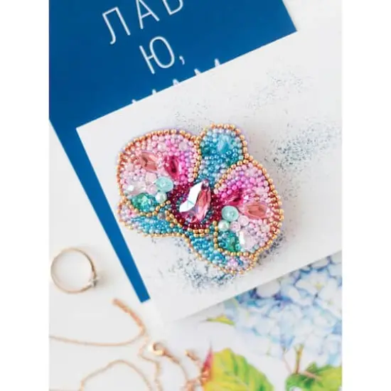 Abris Art Orchid Bead Embroidery Decoration Kit {1}