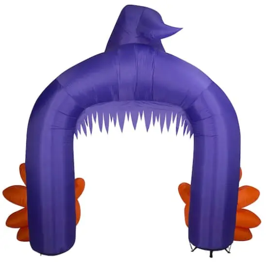 11.5" Airblown&reg; Halloween Inflatable Jack-O'-Lantern Reaper Archway with Swirling Lights {4}