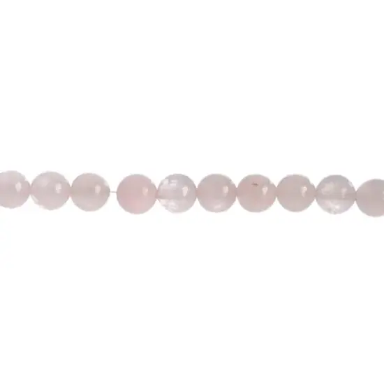 John Bead Earth's Jewels Natural Stone Round Beads, 8mm Rose Quartz {1}