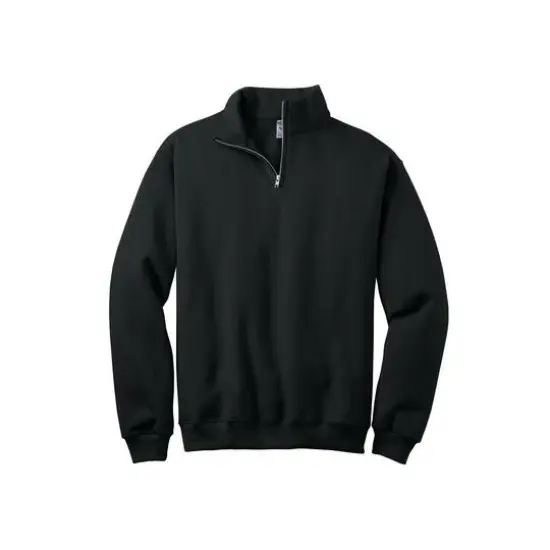 JERZEES&reg; NuBlend&reg; 1/4-Zip Cadet Collar Sweatshirt Black {1}