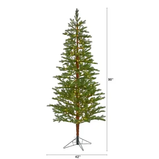 7.5ft. Pre-Lit Fairbanks Fir Artificial Christmas Tree, Clear LED Lights {3}