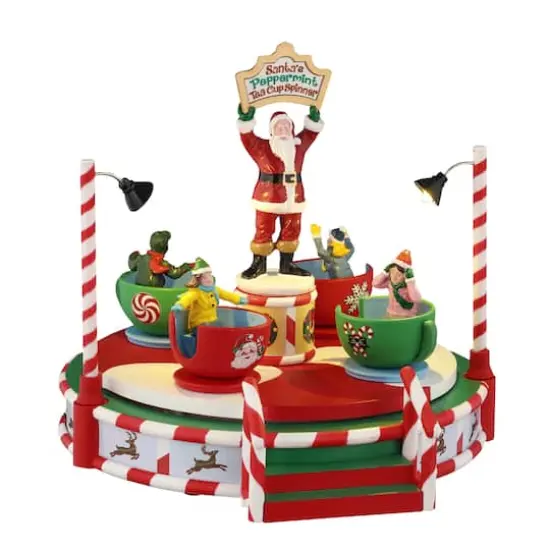 Lemax® Carnival Santa's Peppermint Teacup Spinner {1}