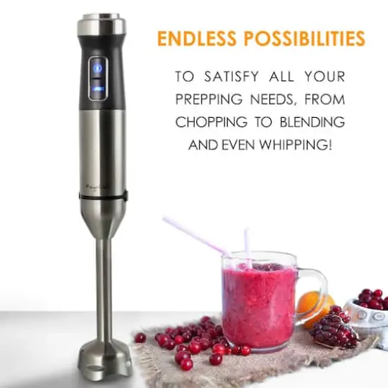 MegaChef 4 in 1 Multipurpose Immersion Hand Blender With Speed Control & Accessories {3}