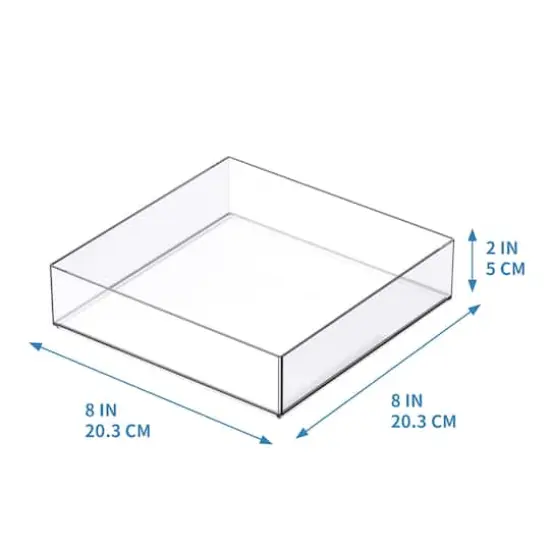 8" x 8" Clear Stacking Storage Tray by Simply Tidy&trade; {5}