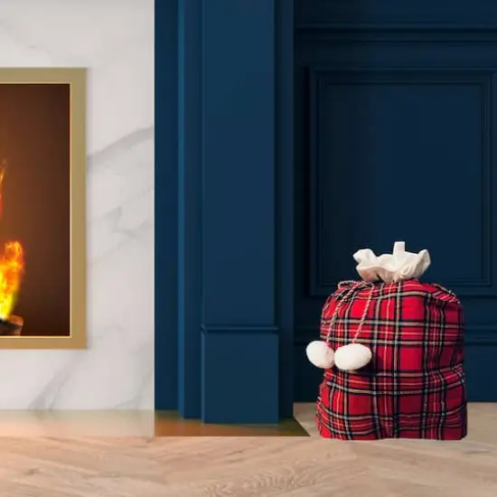 Haute Decor 28" Red Plaid Drawstring Christmas Santa Bag {4}