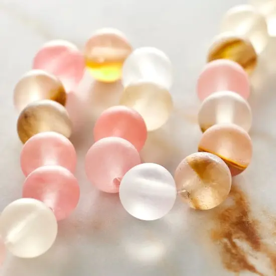 Matte Cherry Quartz Round Beads, 8mm by Bead Landing&trade; {3}