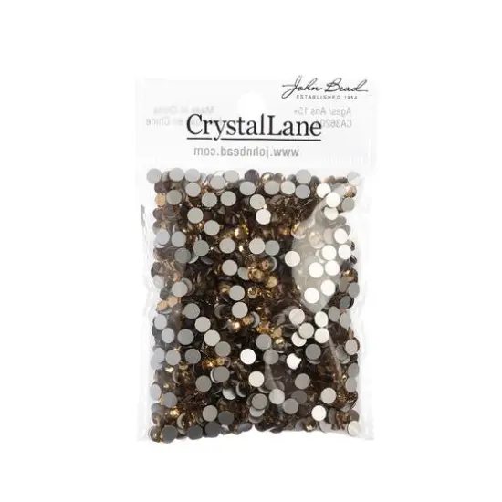John Bead Crystal Lane SS20 Round Flatback Czech Crystals, 1,440ct. Light Colorado Topaz {4}