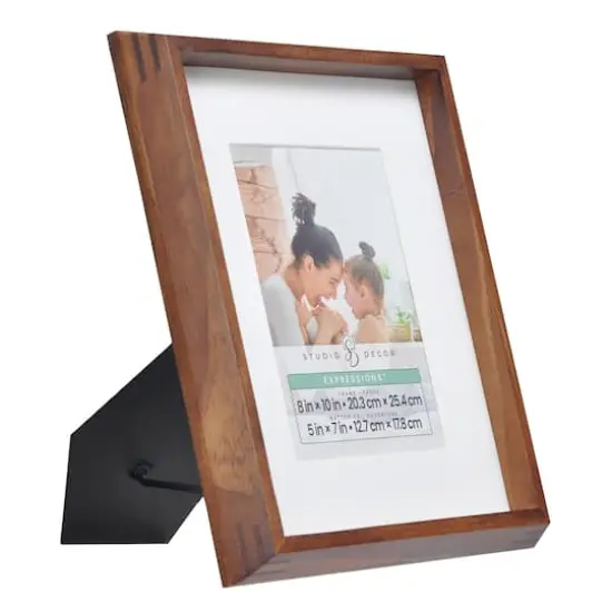 Expressions™ Narrow Brown Frame with Mat by Studio Décor® {3}