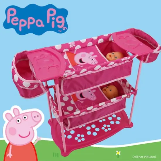 509 Crew Peppa Pig&trade; Pink and White Dots Doll Twin Care Station {6}