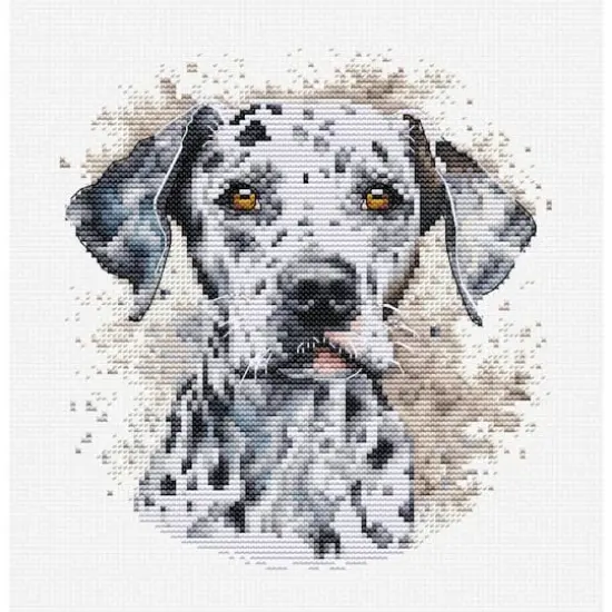 Luca-S Dalmatian Counted Cross Stitch Kit with Display Hoop {5}