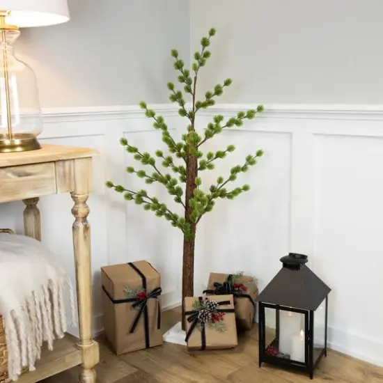4ft. Unlit Pine Twig Artificial Christmas Tree {3}