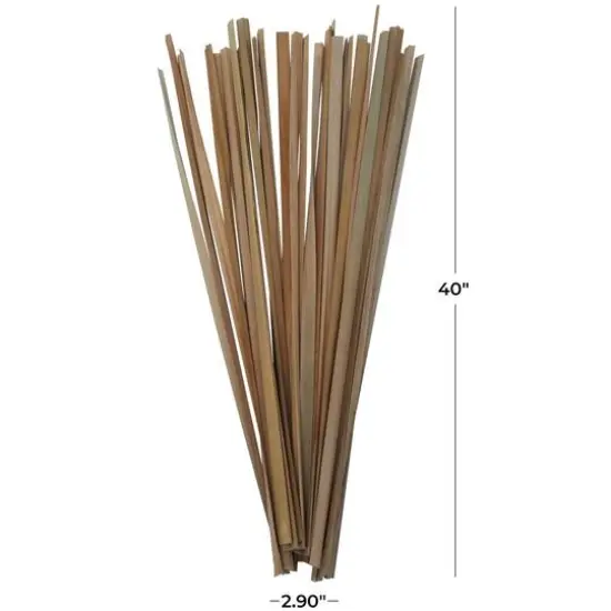 3.5ft. Natural Light Brown Dried Plant Foliage with Slender Stems {7}