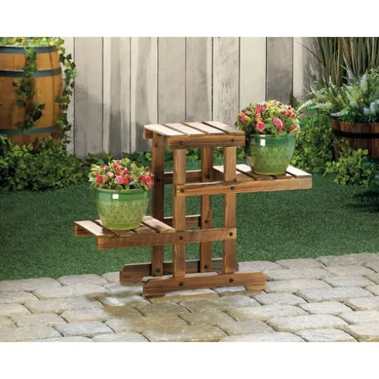 19.5" Zigzag Pallet Plant Stand {3}