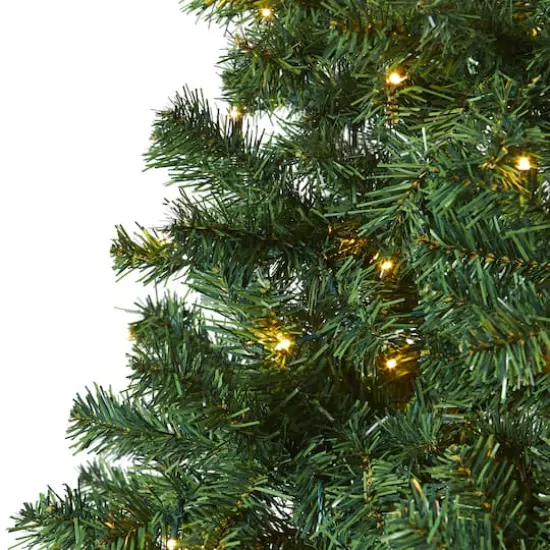 7.5ft. Pre-Lit Northern Tip Pine Artificial Christmas Tree, Clear LED Lights {5}