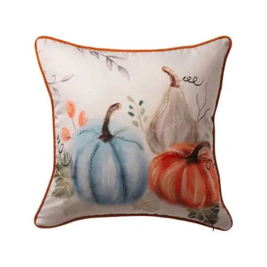 Glitzhome&reg; Faux Burlap Pumpkin Pillow Cover {10}