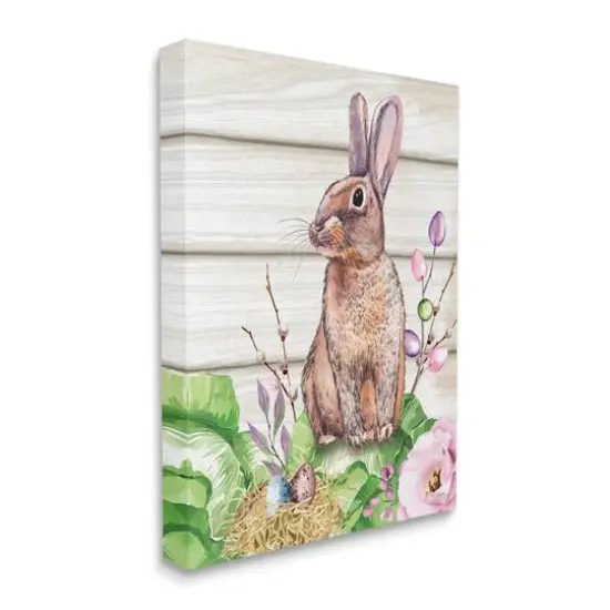 Stupell Industries Spring Flower Garden Country Rabbit Canvas Wall Art {4}