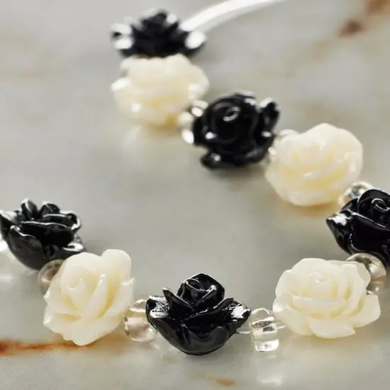 Black & White Flower Beads, 10mm by Bead Landing&trade; {3}
