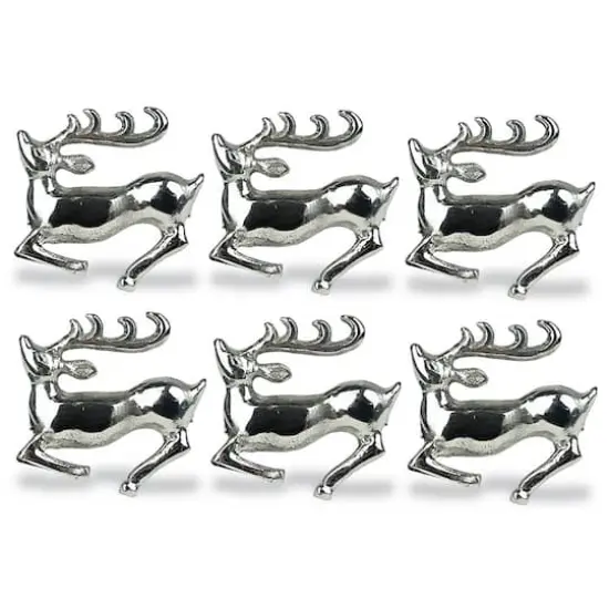 DII&reg; Silver Stag Napkin Rings, 6ct. {1}