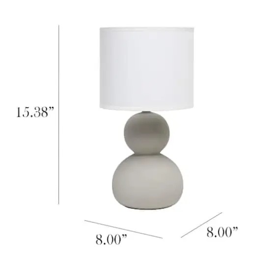 Simple Designs 15.3" Taupe Stone Age Table Lamp {4}