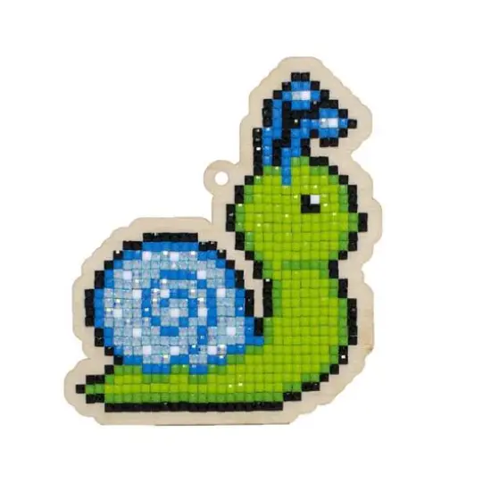 Wizardi Diamond Painting Ornament Kit Blue Snail {1}