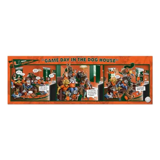 College Game Day in the Dog House 1,000 Piece Puzzle Miami Hurricanes {5}