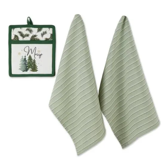 DII&reg; Merry Trees Potholder Gift Set {3}