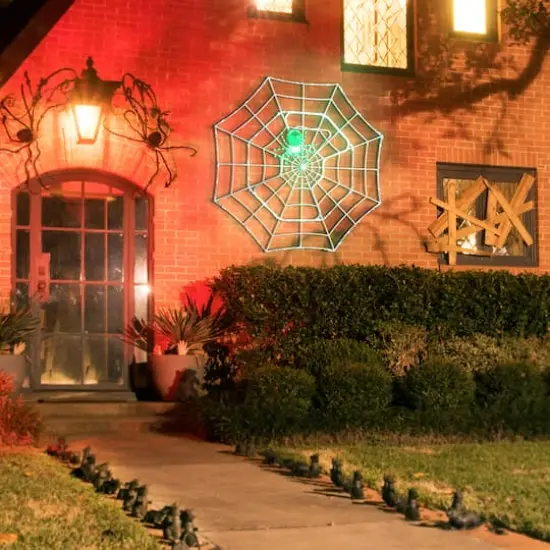 Mr. Halloween 4ft. Outdoor Animated Spider Web {7}