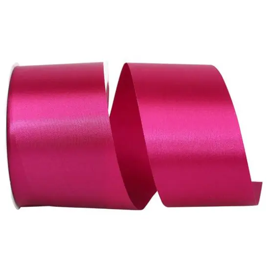 JAM Paper 2.5" x 50yd. Single Face Satin Allure Ribbon Wild Berry {1}