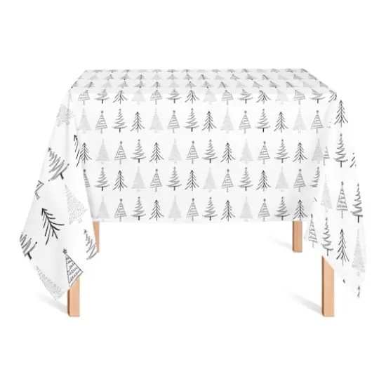 58" Christmas Tree Sketches Tablecloth {3}