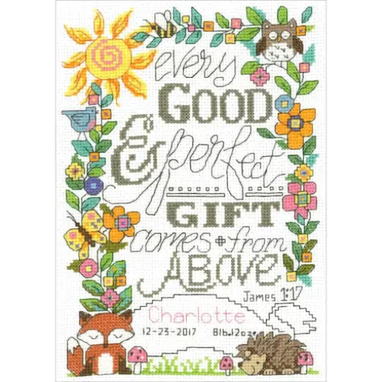 Imaginating Forest Baby Birth Record Counted Cross Stitch Kit {3}