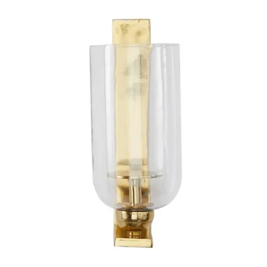 Gold Aluminum Modern Wall Sconce, 6" x 8" x 16" {3}