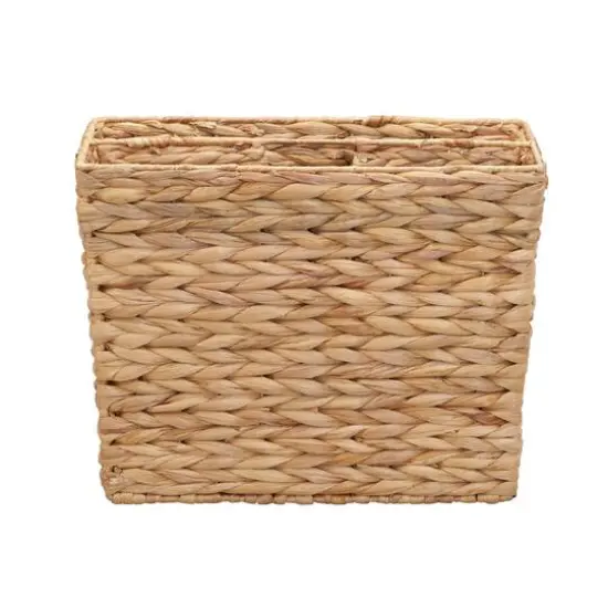 Household Essentials 17" Hyacinth Wide Side by Side Magazine Rack {8}