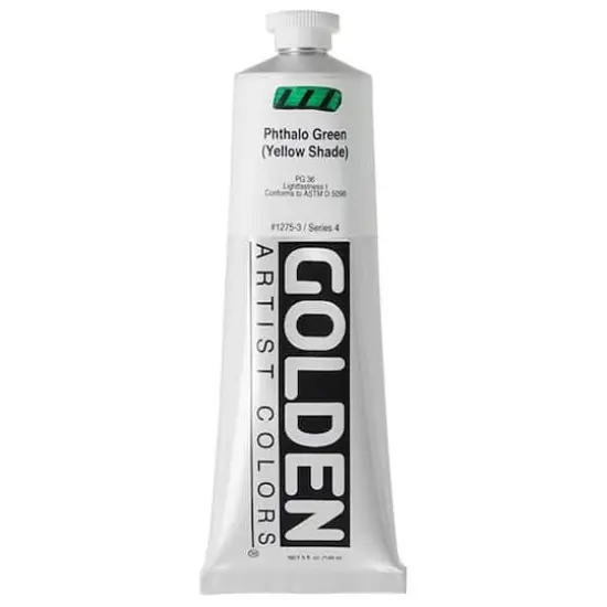 Golden&reg; Heavy Body Acrylic Paint, 5oz. 1275 Phthalo Green (Yellow Shade) {1}