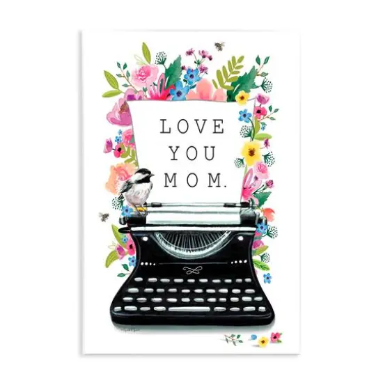 Stupell Industries Love You Mom Typewriter Wall Plaque Art {1}